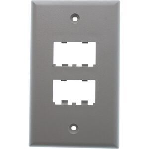 Panduit CFP4IG 1-Gang 4-Port Faceplate, International Grey 2 pc